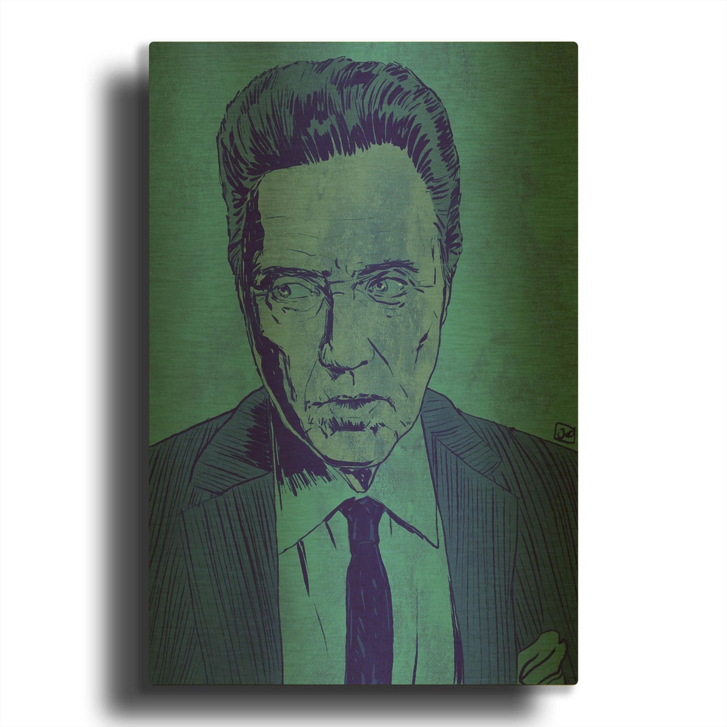 'CWalken 2' By Giuseppe Cristiano Gold Metal Wall Art