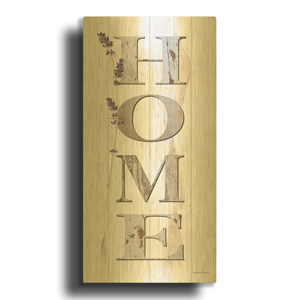 'HOME 2' By Susie Boyer Gold Metal Wall Art