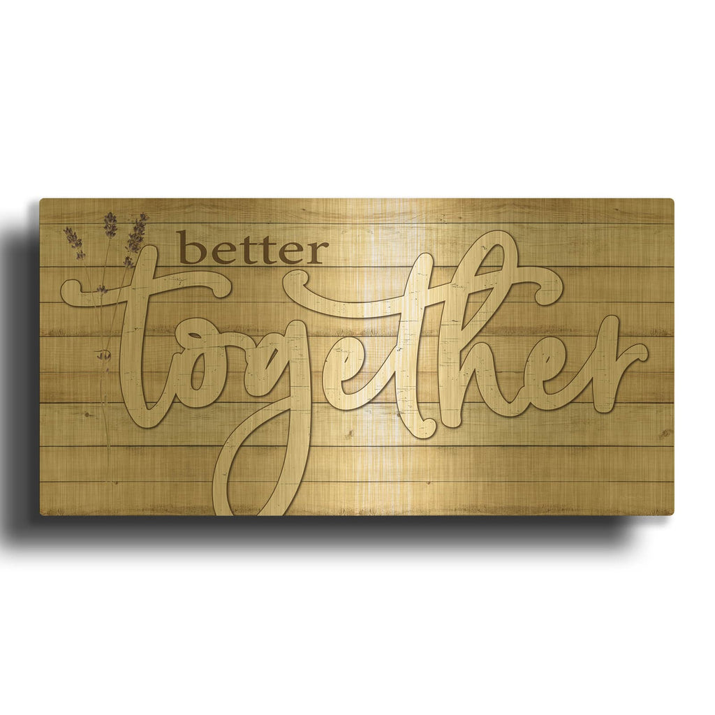 'Better Together' By Susie Boyer Gold Metal Wall Art