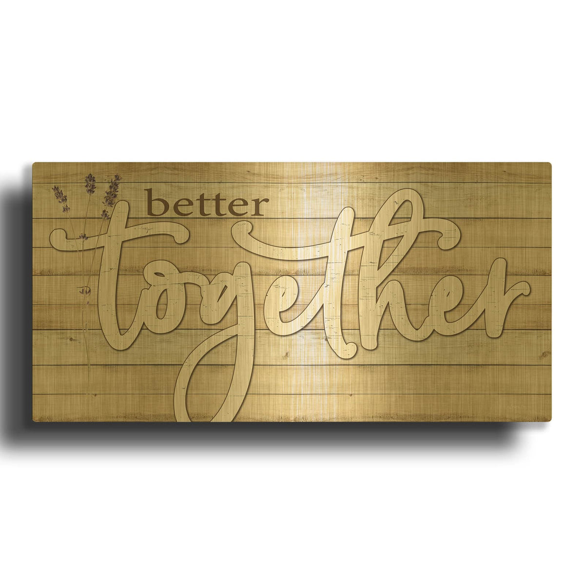 'Better Together' By Susie Boyer Gold Metal Wall Art