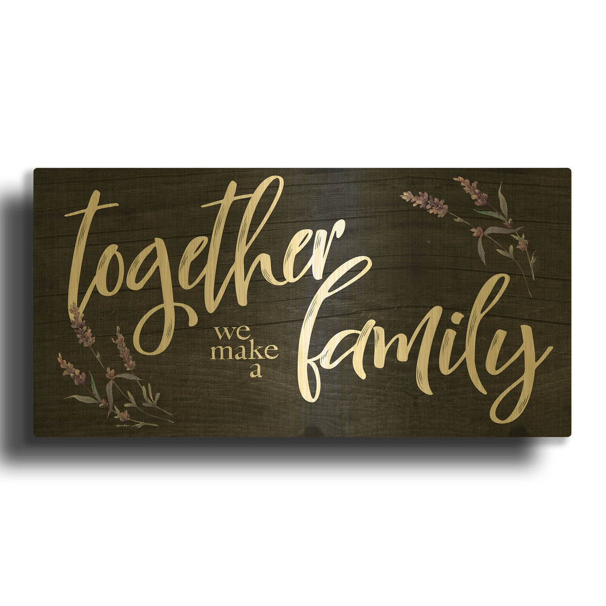 'Together We Make a Family' By Susie Boyer Gold Metal Wall Art