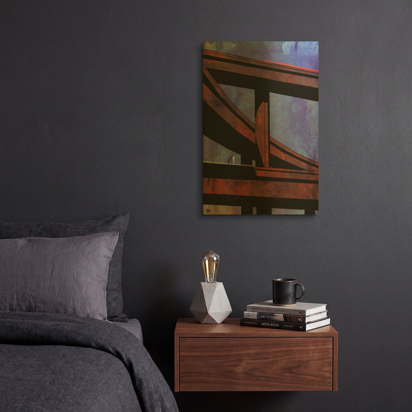 'Cars 8' By Giuseppe Cristiano Gold Metal Wall Art