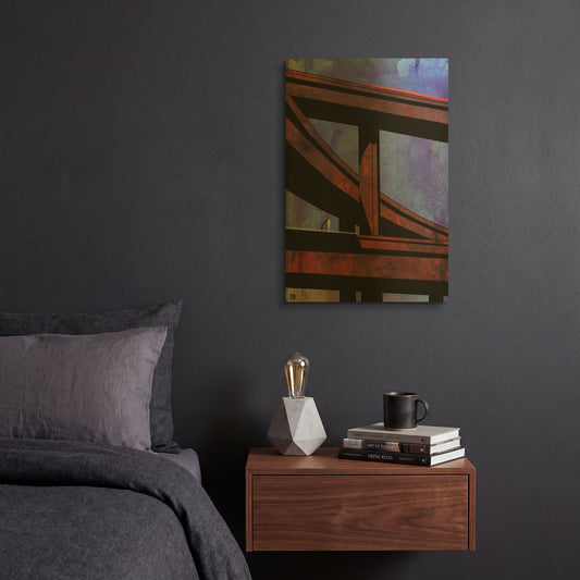 'Cars 8' By Giuseppe Cristiano Gold Metal Wall Art