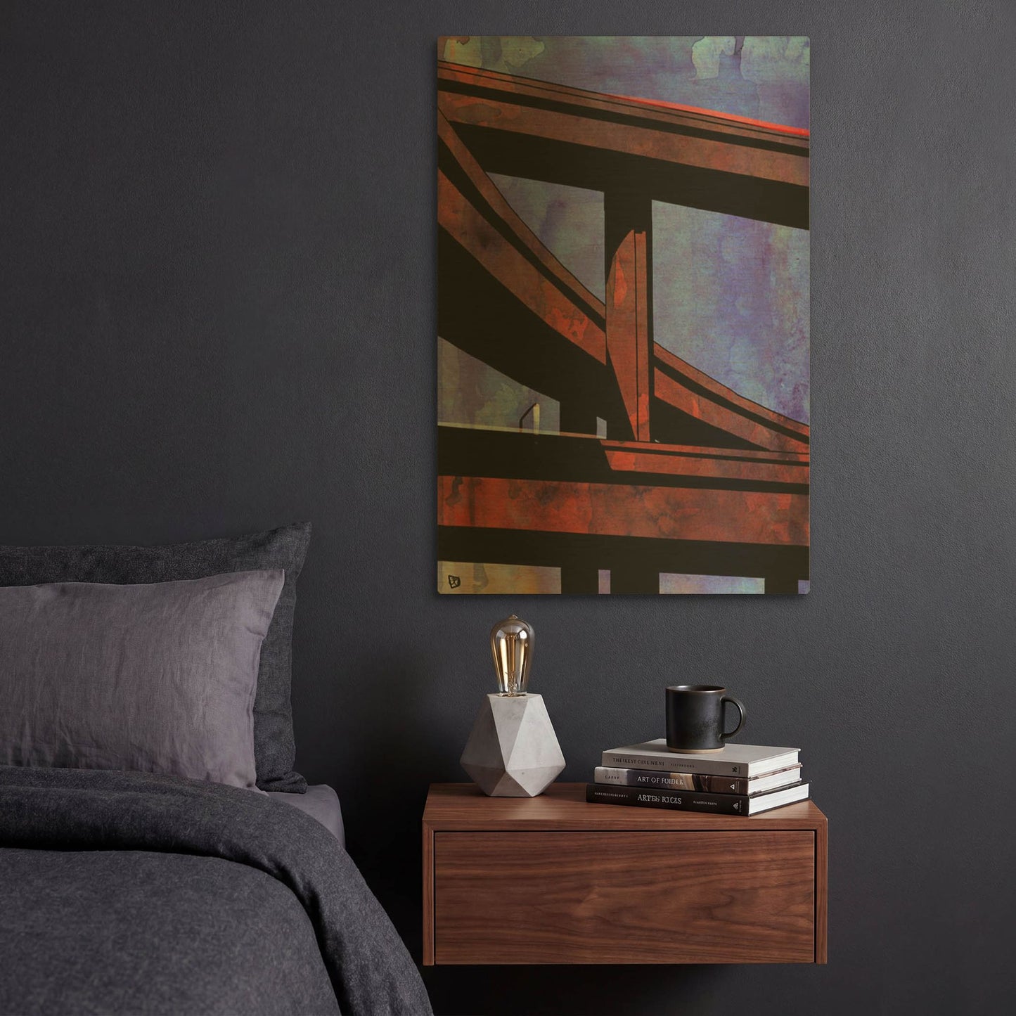 'Cars 8' By Giuseppe Cristiano Gold Metal Wall Art