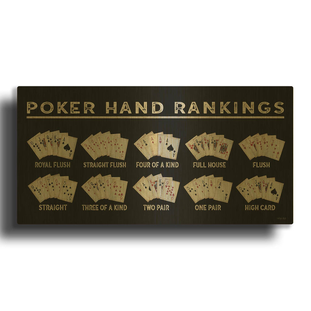 'Poker Hand Ranking' By Cindy Jacobs Gold Metal Wall Art