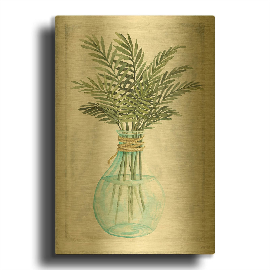 'Perfect Palms I' By Cindy Jacobs Gold Metal Wall Art