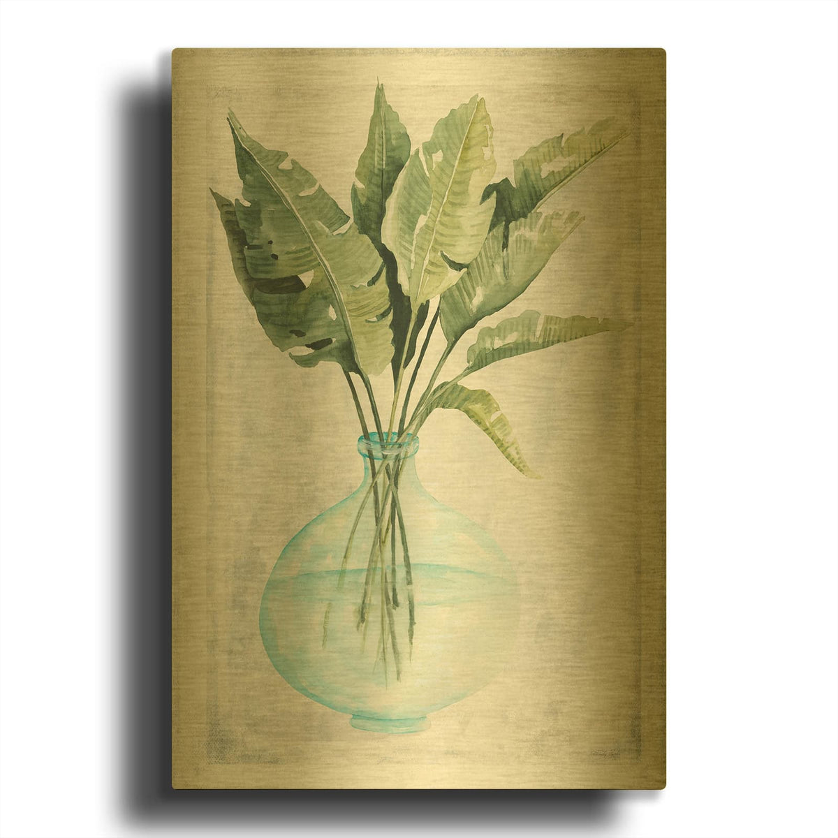 'Perfect Palms III' By Cindy Jacobs Gold Metal Wall Art