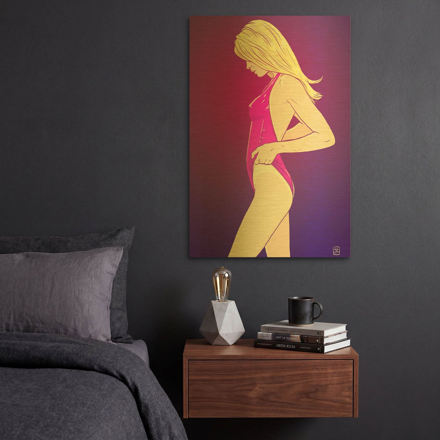 'Tan 2' By Giuseppe Cristiano Gold Metal Wall Art