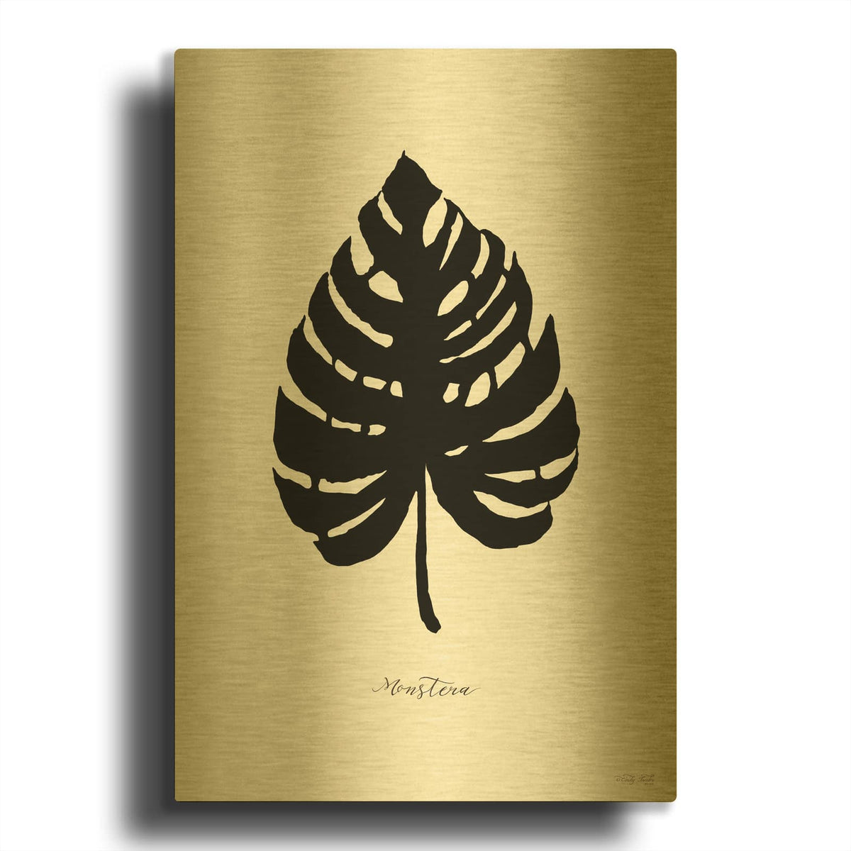 'Ebony Palm II' By Cindy Jacobs Gold Metal Wall Art