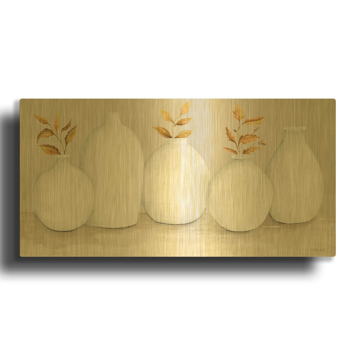 'Autumn Still Life I' By Cindy Jacobs Gold Metal Wall Art