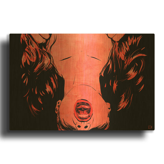 'O' By Giuseppe Cristiano Gold Metal Wall Art
