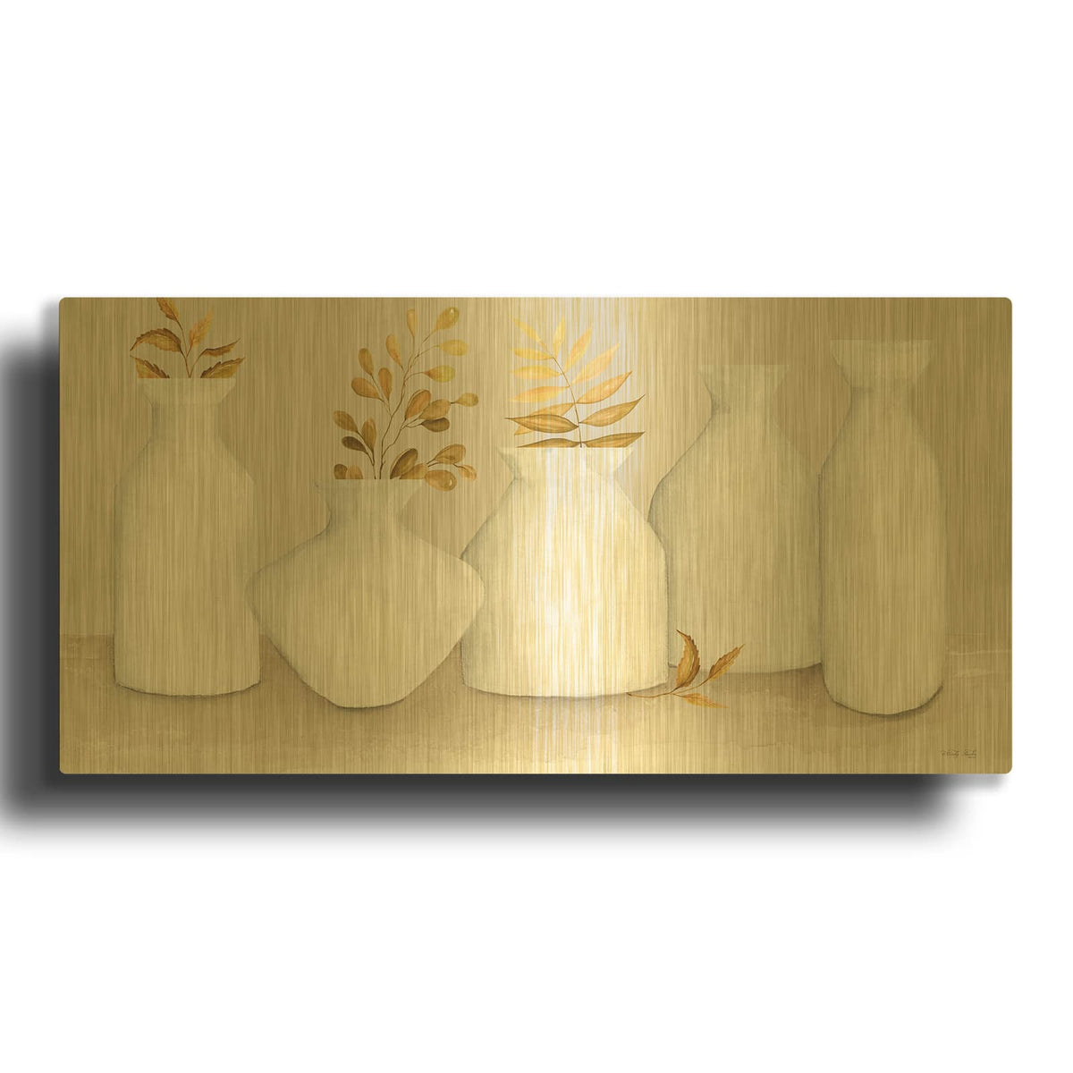 'Autumn Still Life II' By Cindy Jacobs Gold Metal Wall Art
