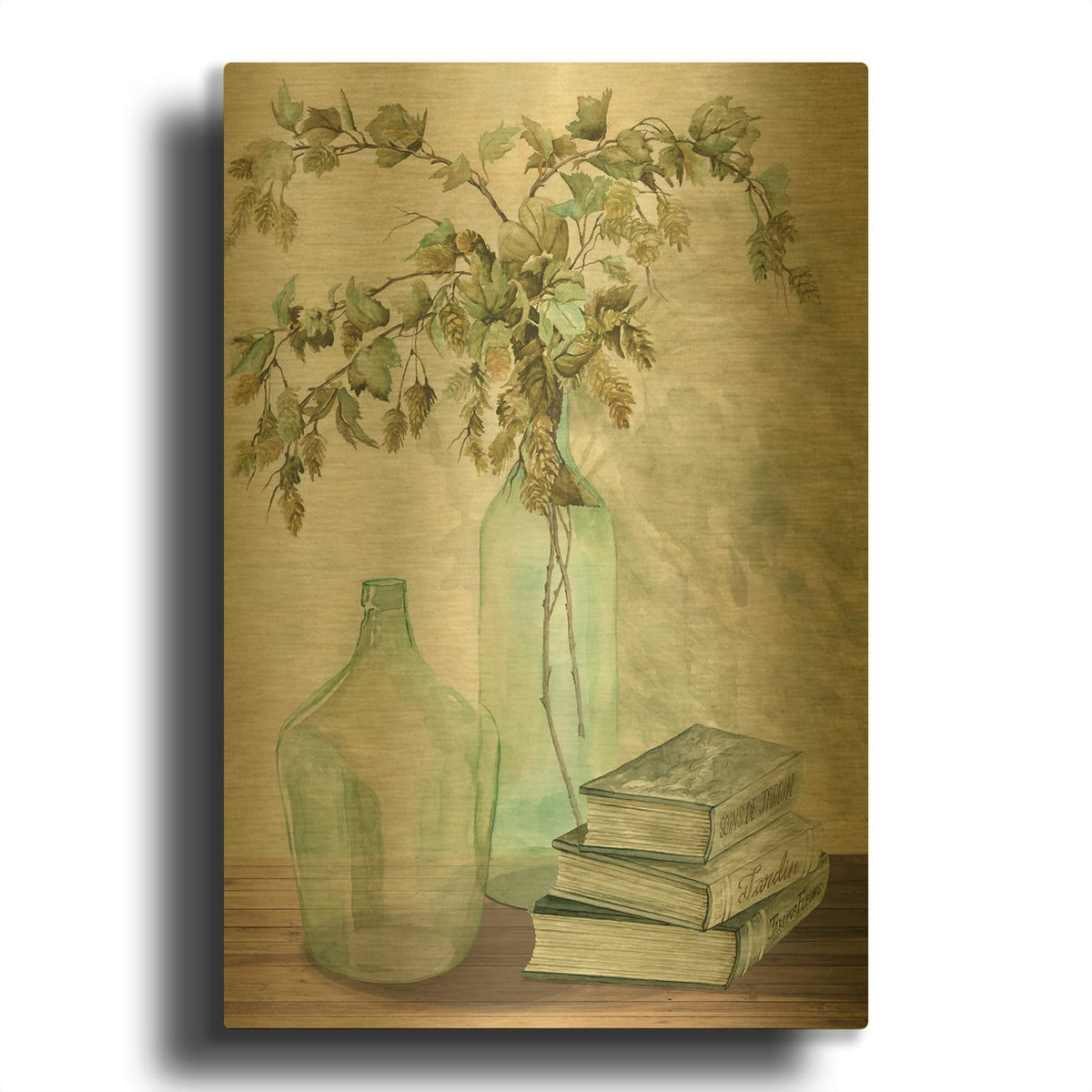 'Feeling Hoppy' By Cindy Jacobs Gold Metal Wall Art