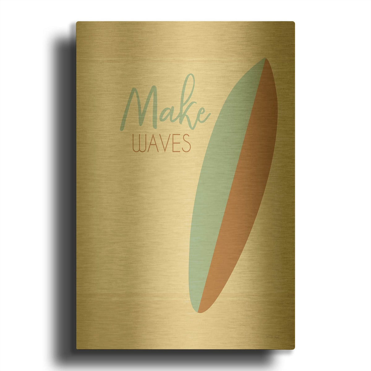 'Make Waves' By Cindy Jacobs Gold Metal Wall Art