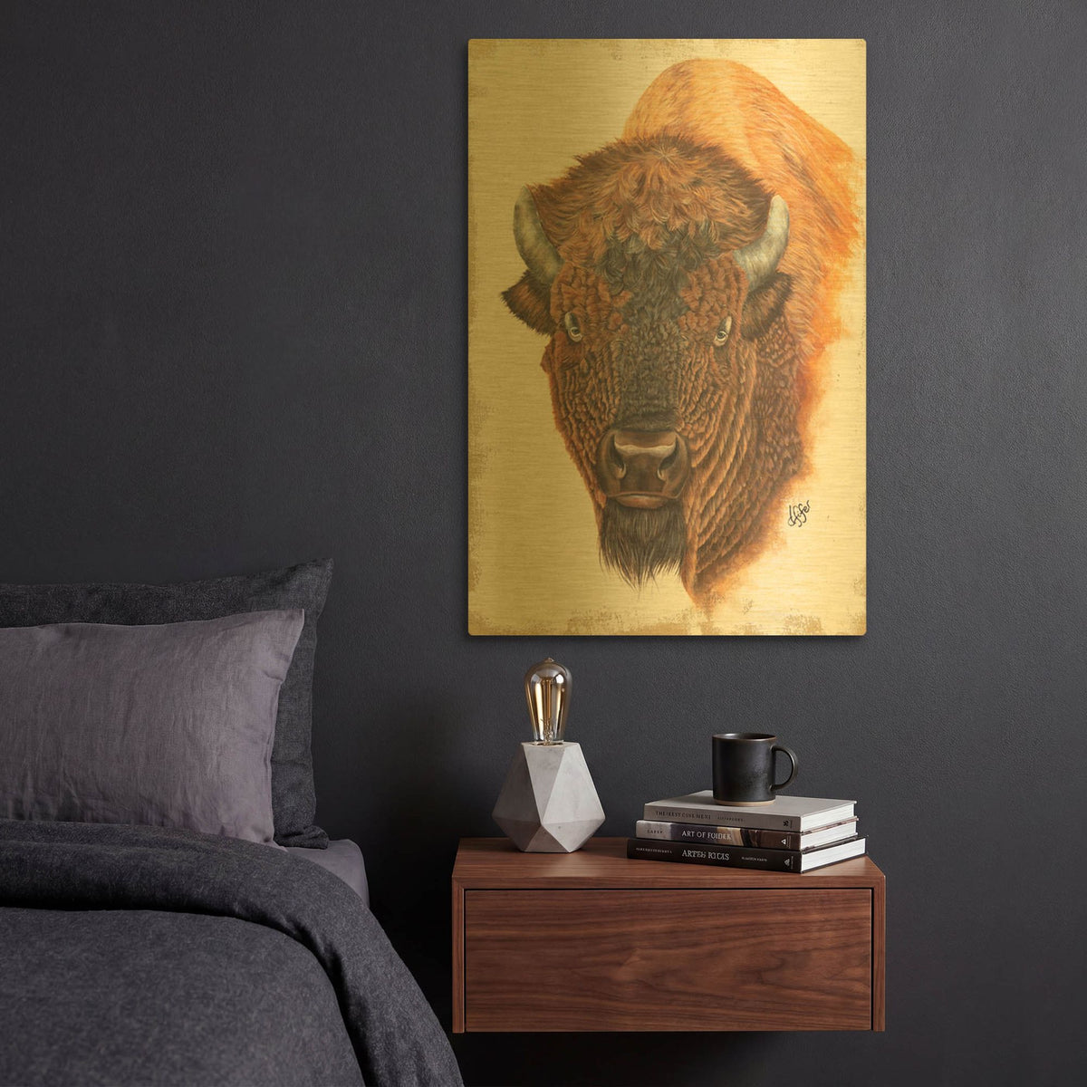 'Wildly Free' By Diane Fifer Gold Metal Wall Art