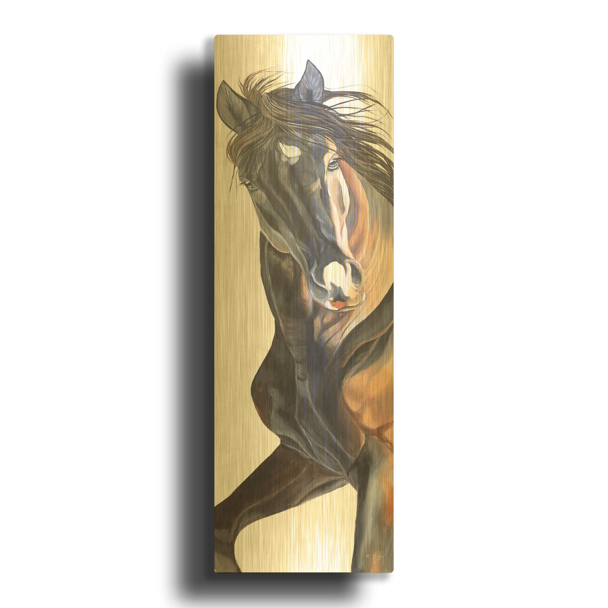 'Fancy Girl' By Diane Fifer Gold Metal Wall Art