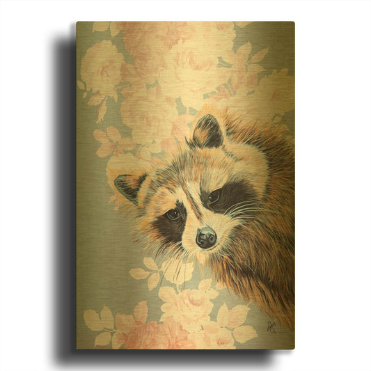 'Mischievous Mac' By Diane Fifer Gold Metal Wall Art