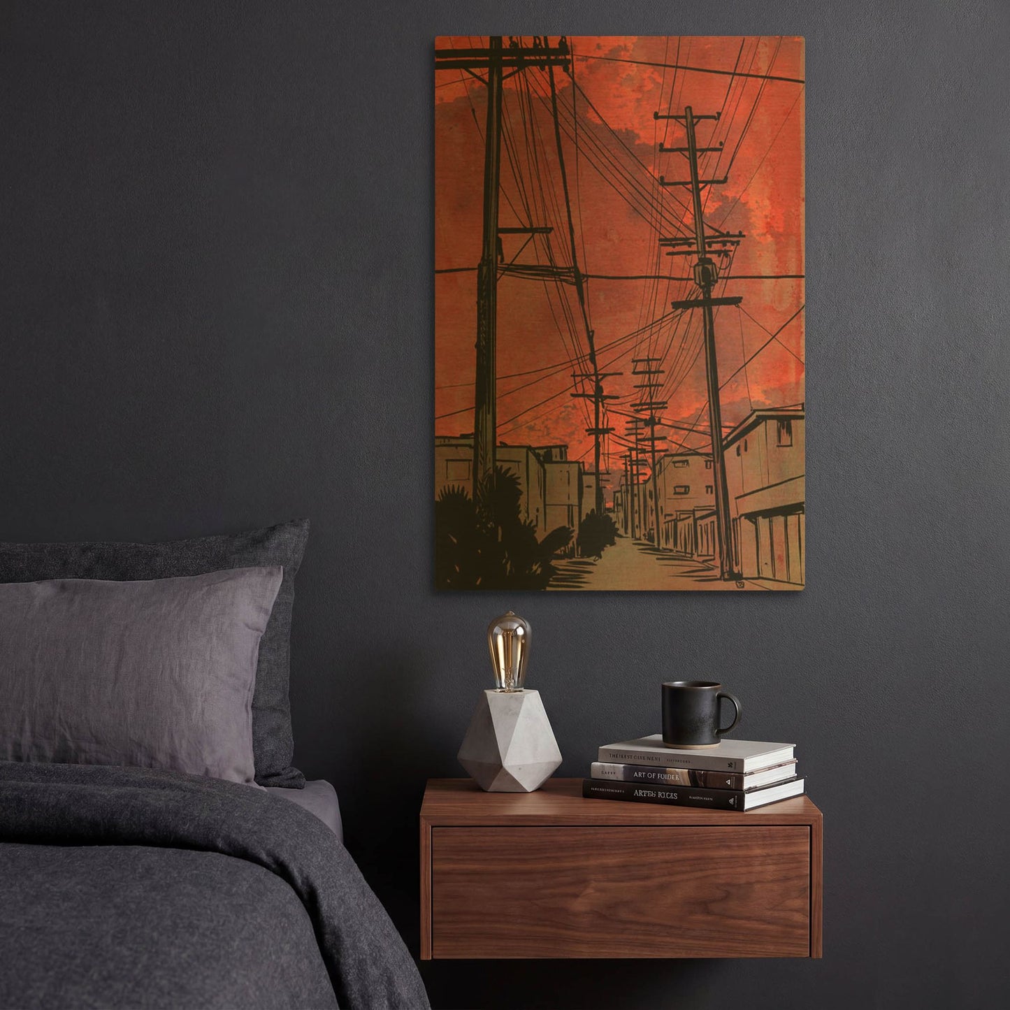 'Wires 3' By Giuseppe Cristiano Gold Metal Wall Art