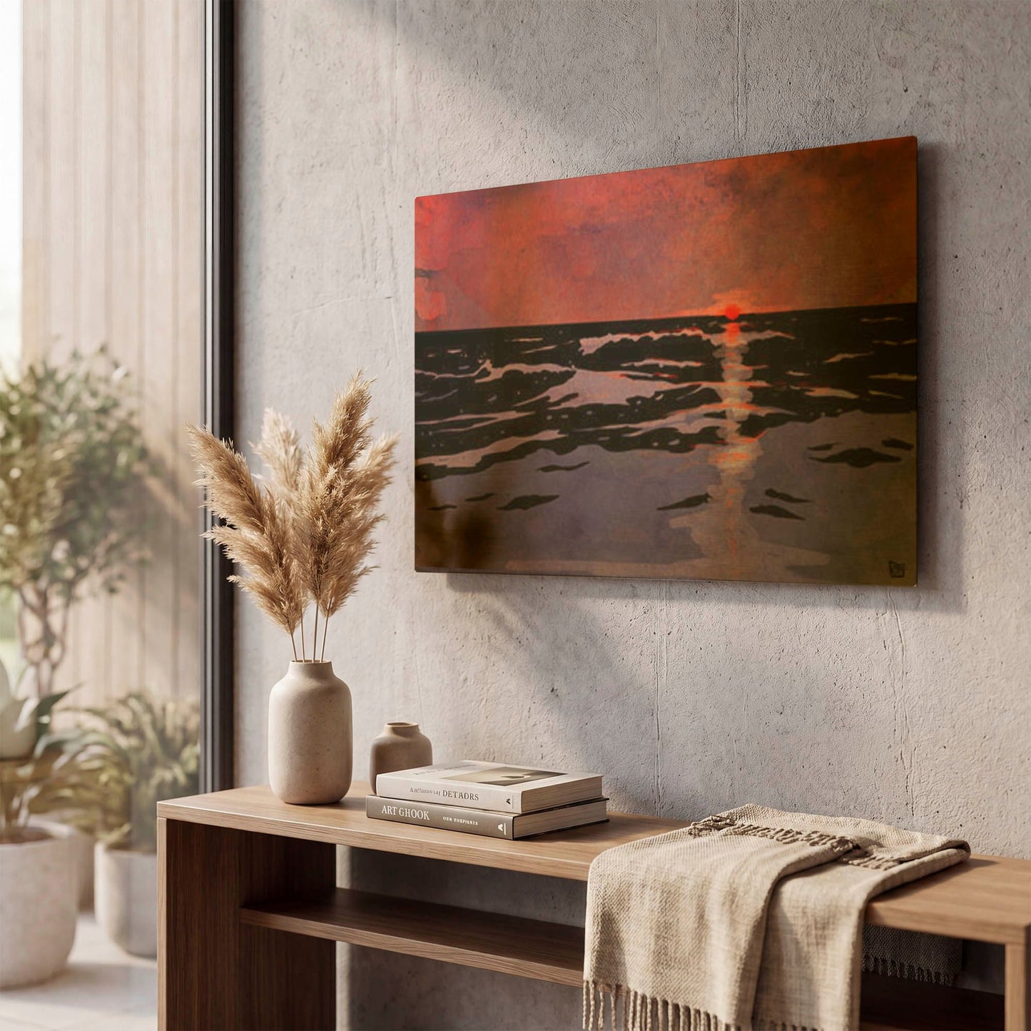 'Ocean 1' By Giuseppe Cristiano Gold Metal Wall Art