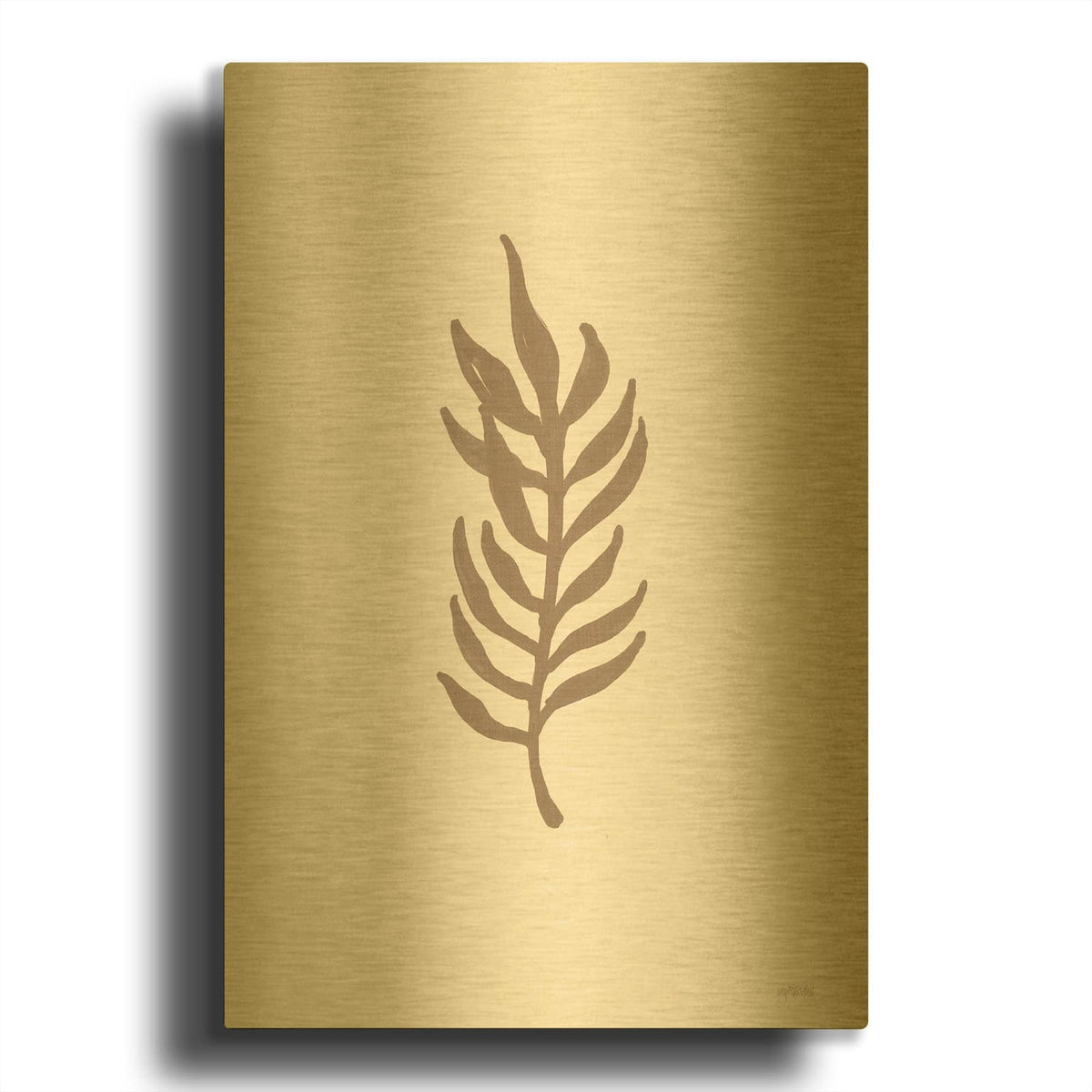 'Natural Simplicity I' By Imperfect Dust Gold Metal Wall Art