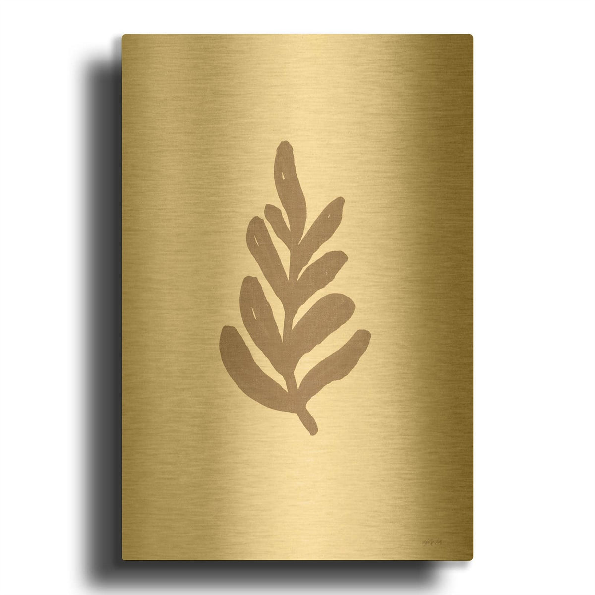 'Natural Simplicity II' By Imperfect Dust Gold Metal Wall Art