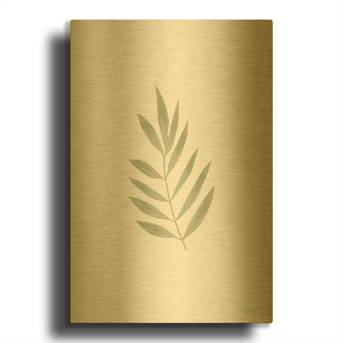 'Rustic Simplicity II' By Imperfect Dust Gold Metal Wall Art