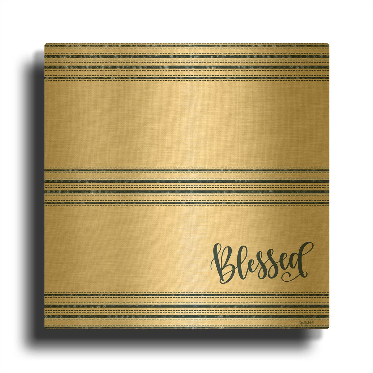 'Blessed 2' By Imperfect Dust Gold Metal Wall Art