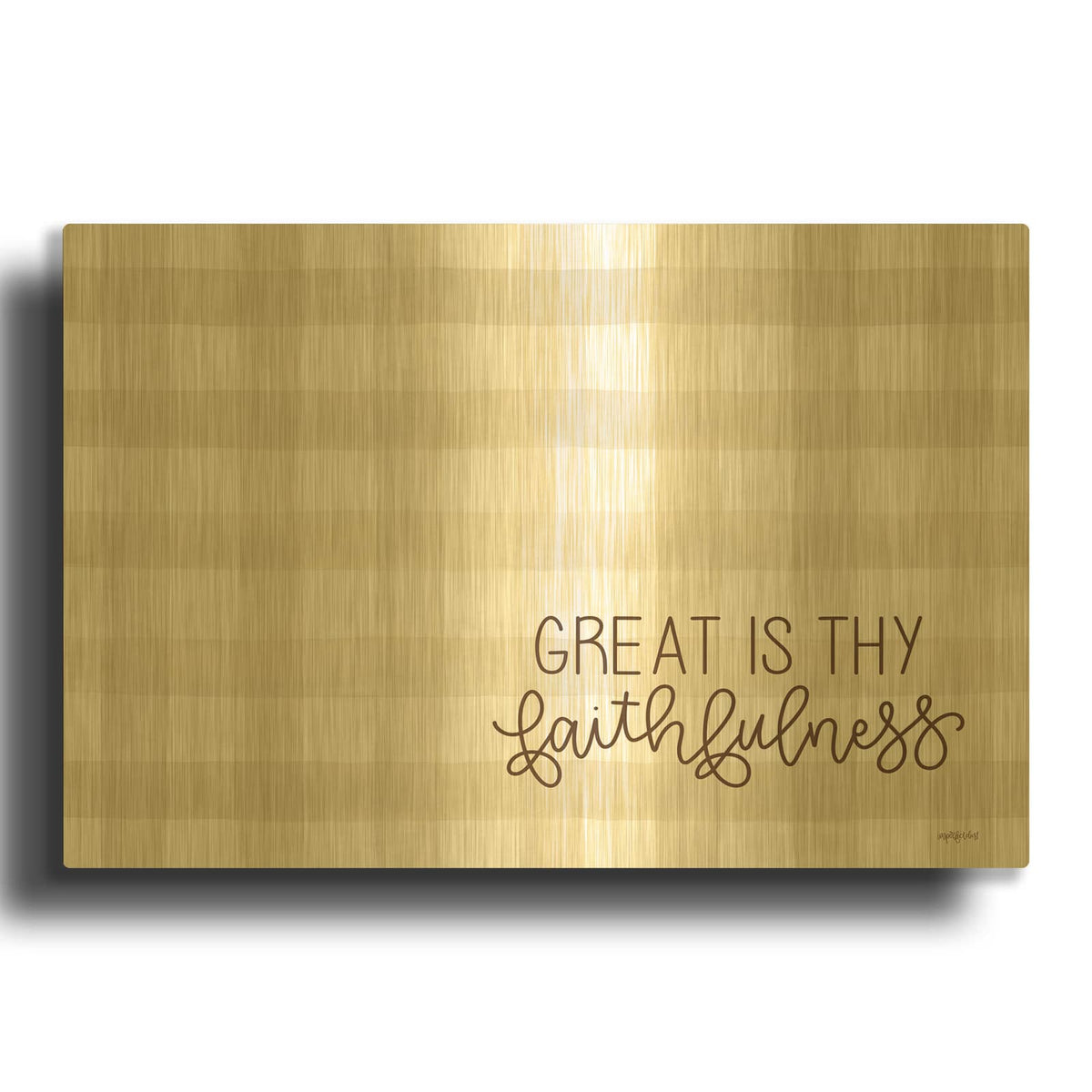 'Great is Thy Faithfulness 2' By Imperfect Dust Gold Metal Wall Art