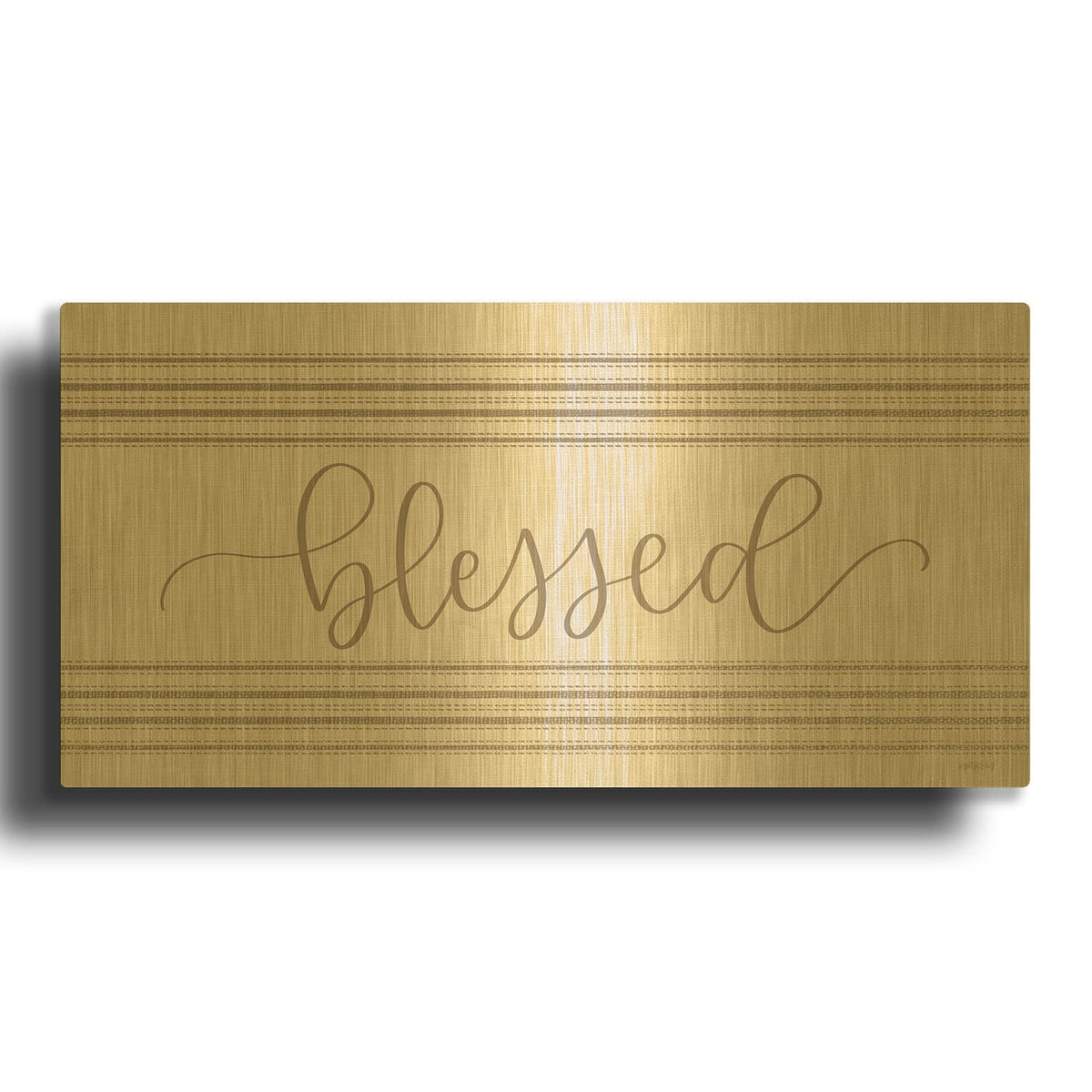 'Blessed 3' By Imperfect Dust Gold Metal Wall Art