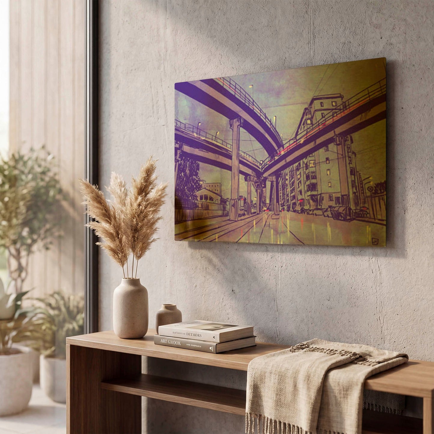'Rome 1' By Giuseppe Cristiano Gold Metal Wall Art