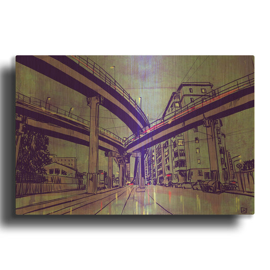 'Rome 1' By Giuseppe Cristiano Gold Metal Wall Art