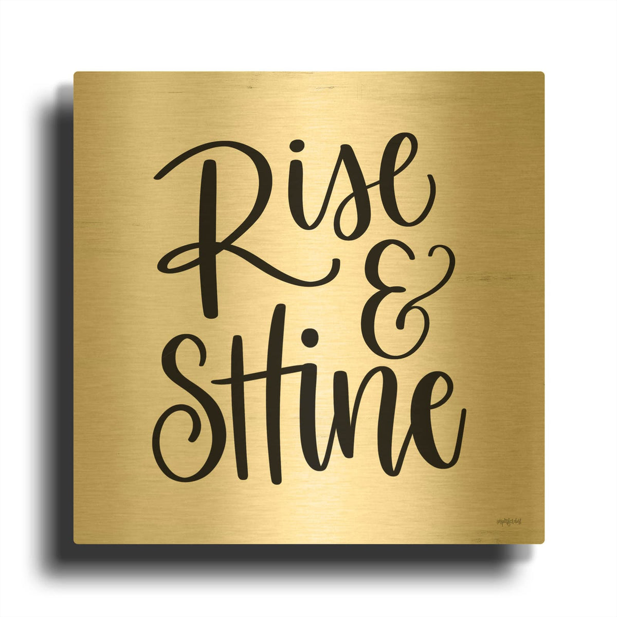 'Rise & Shine' By Imperfect Dust Gold Metal Wall Art