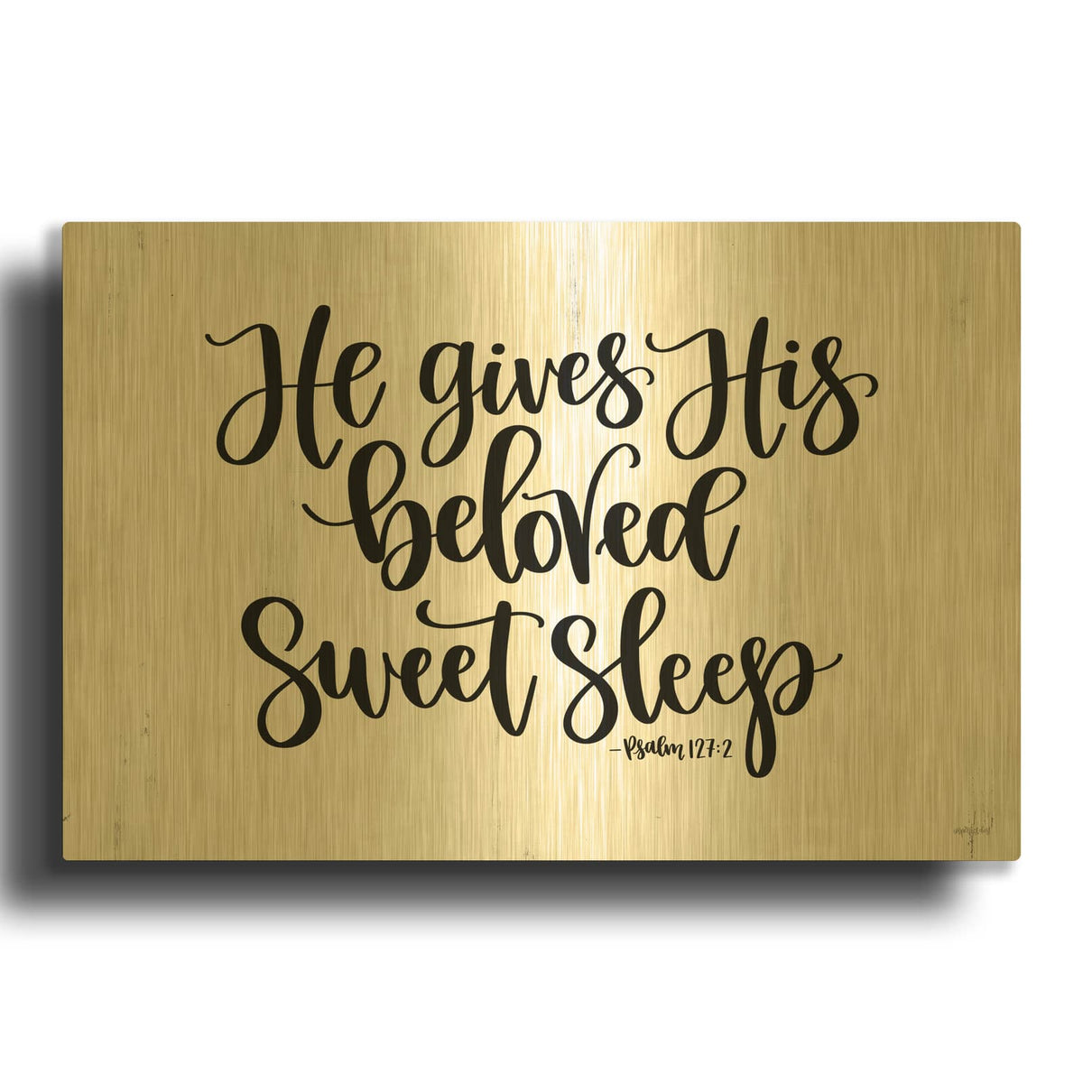 'Sweet Sleep' By Imperfect Dust Gold Metal Wall Art