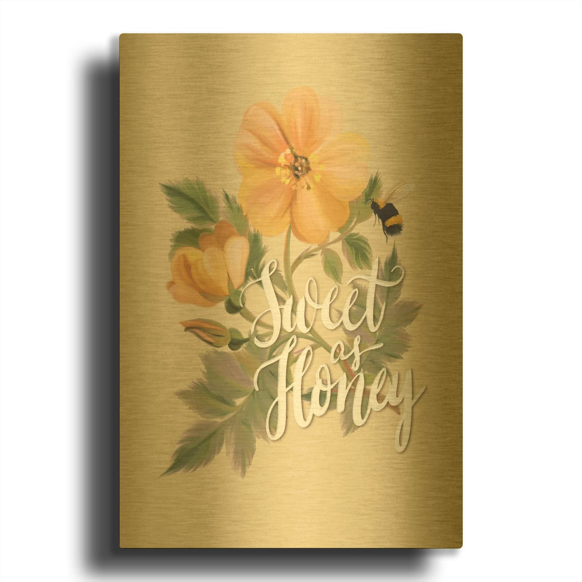 'Sweet as Honey' By House Fenway Gold Metal Wall Art