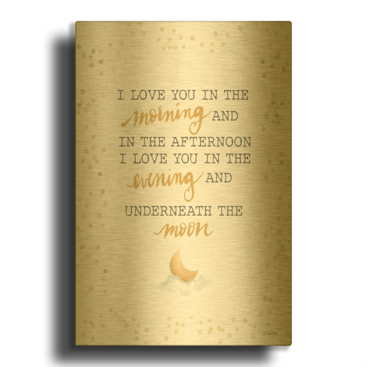 'Underneath the Moon' By House Fenway Gold Metal Wall Art