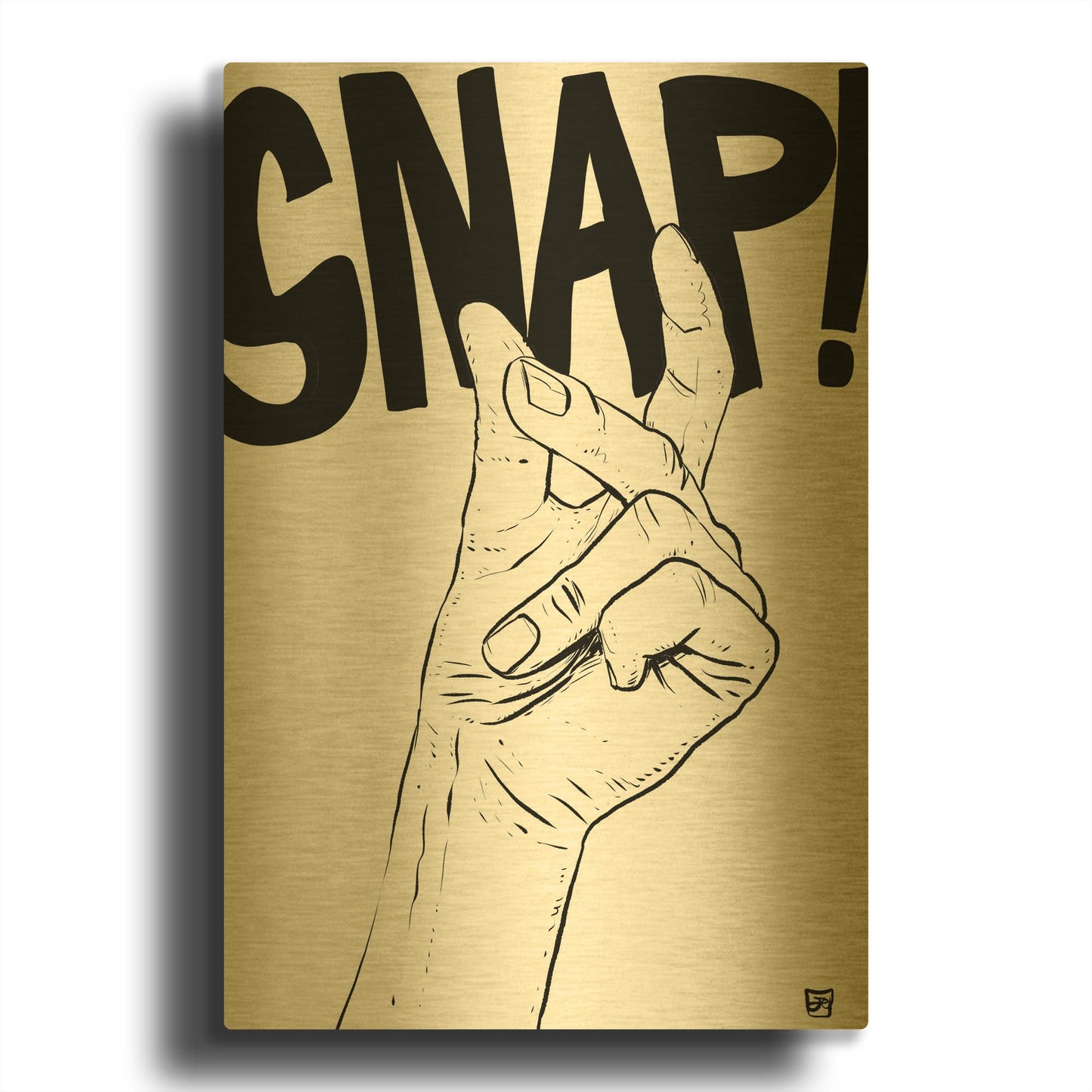 'Snap' By Giuseppe Cristiano Gold Metal Wall Art