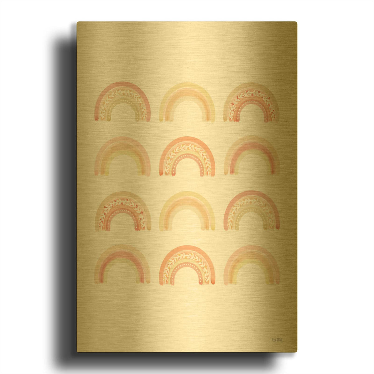 'Follow Your Dreams Rainbows' By House Fenway Gold Metal Wall Art