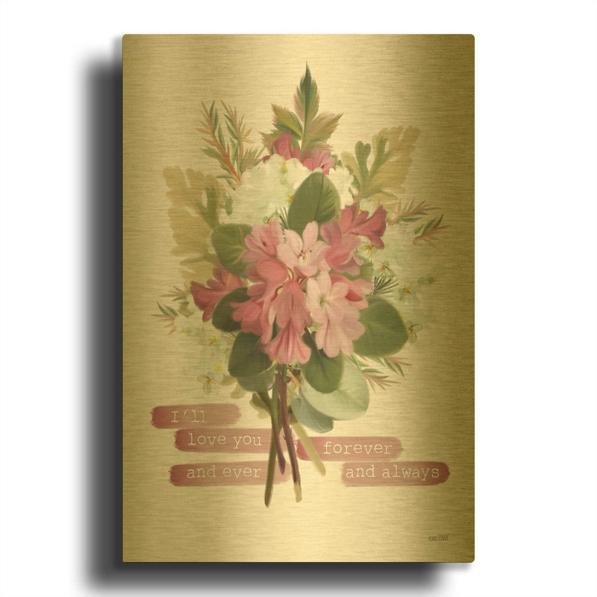 'Forever and Ever' By House Fenway Gold Metal Wall Art