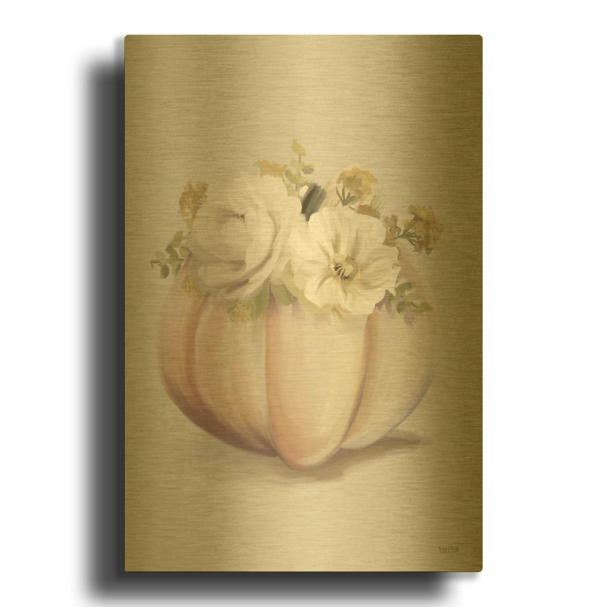 'Blush Pumpkin' By House Fenway Gold Metal Wall Art