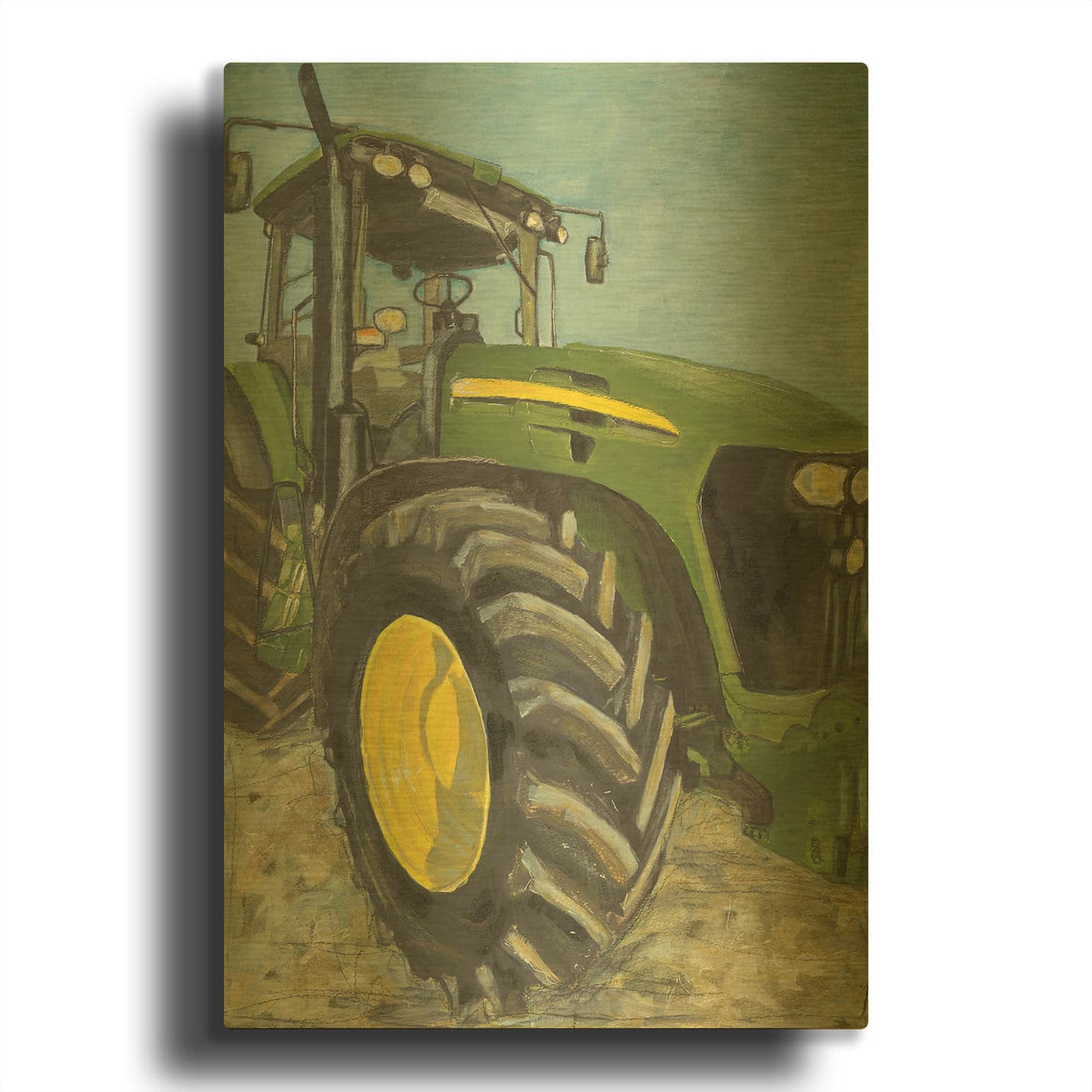 'Farm Days' By Jennifer Holden Gold Metal Wall Art