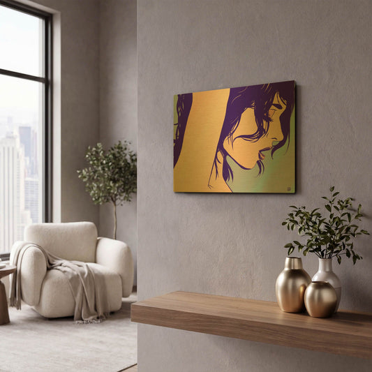 'Whisper' By Giuseppe Cristiano Gold Metal Wall Art