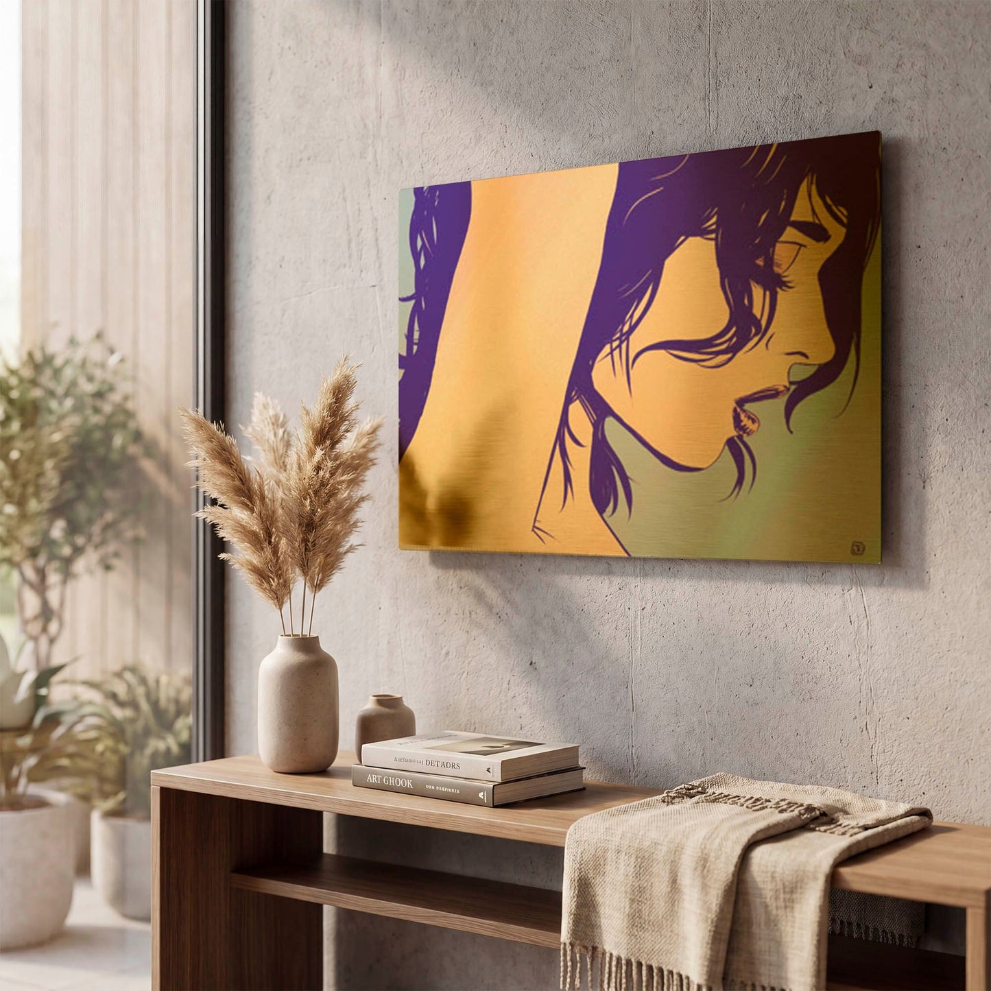 'Whisper' By Giuseppe Cristiano Gold Metal Wall Art