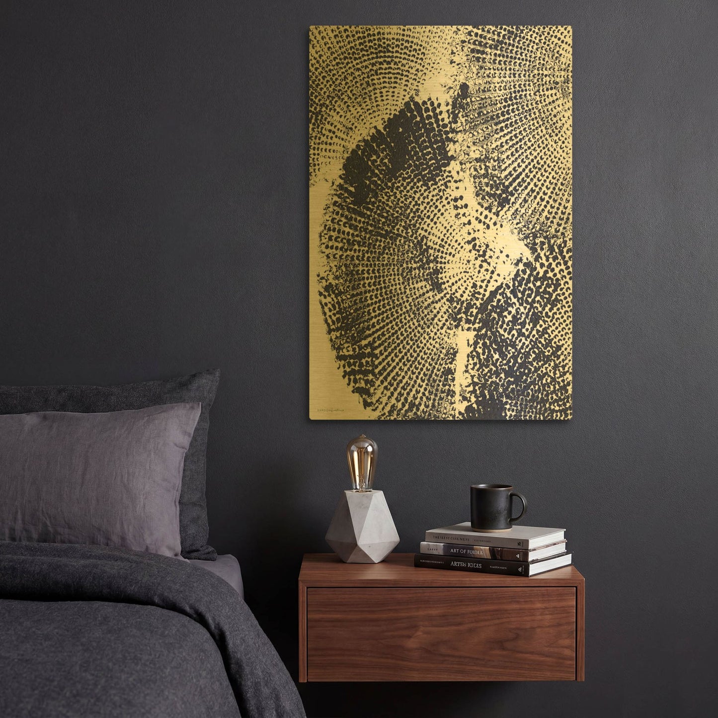 'Running Circles 1' By Kamdon Kreations Gold Metal Wall Art