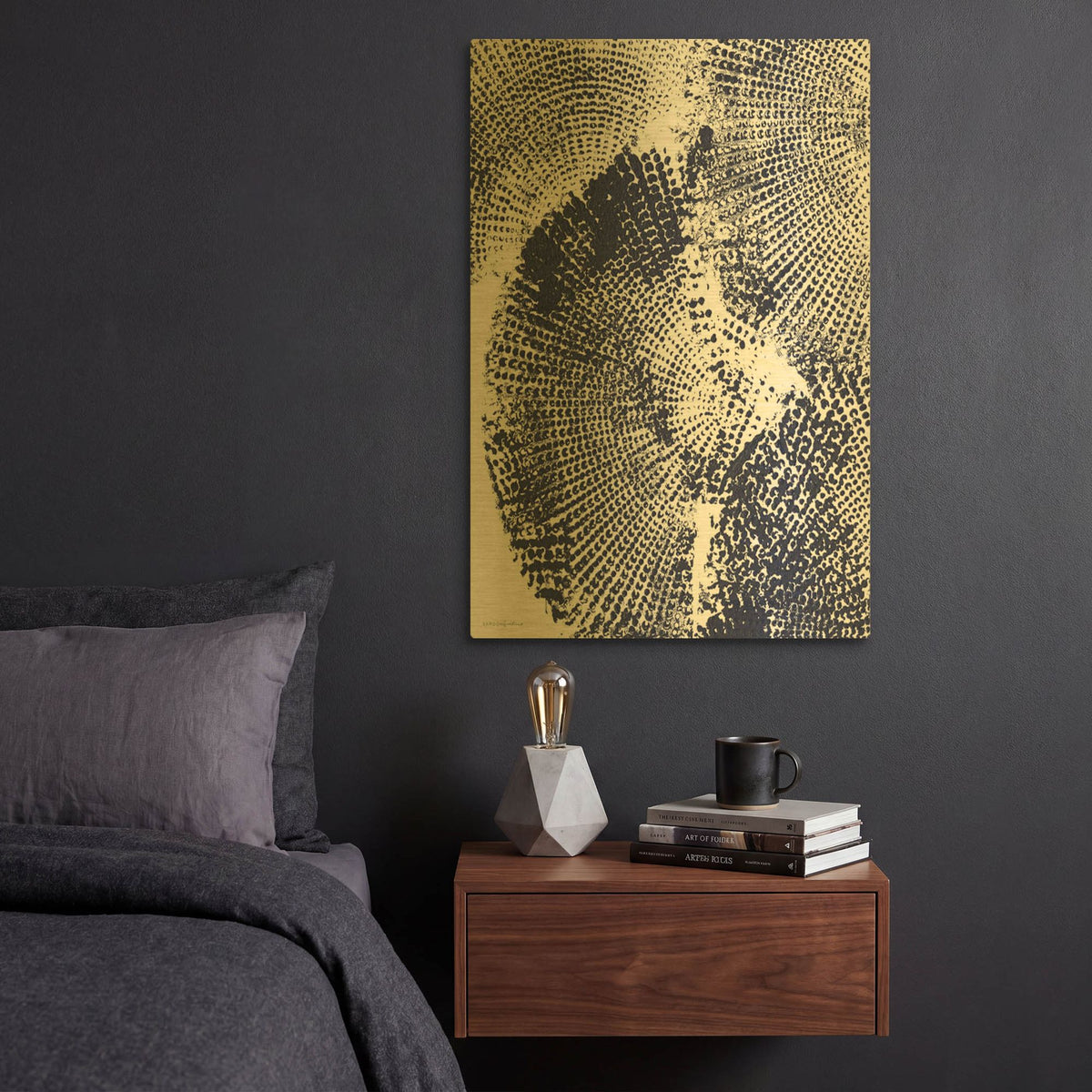 'Running Circles 1' By Kamdon Kreations Gold Metal Wall Art