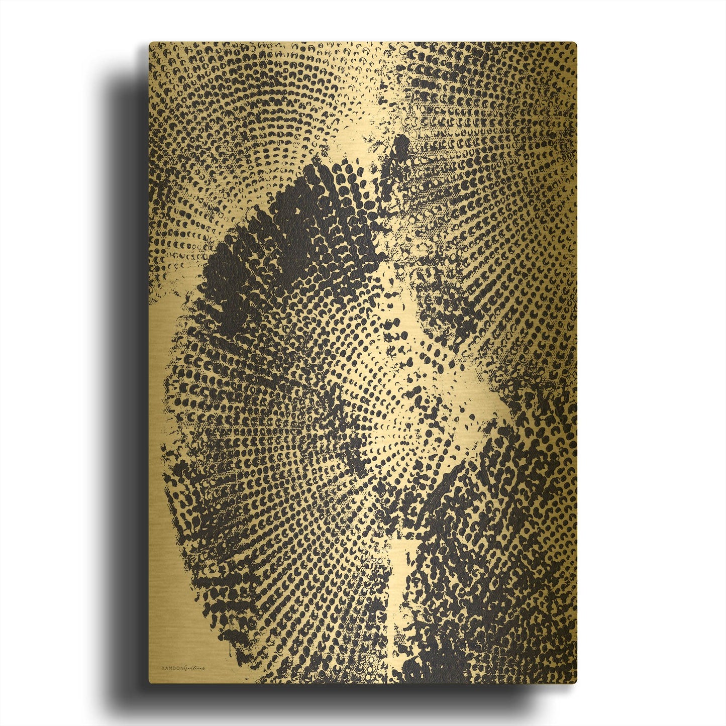 'Running Circles 1' By Kamdon Kreations Gold Metal Wall Art