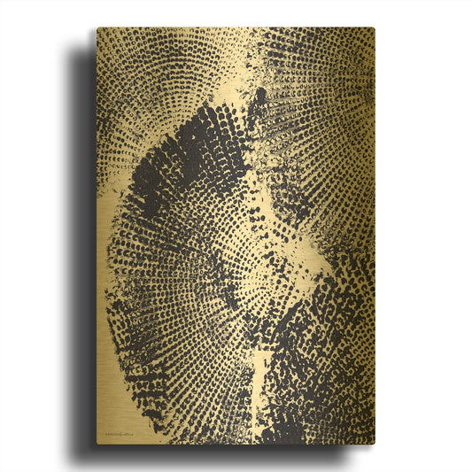 'Running Circles 1' By Kamdon Kreations Gold Metal Wall Art