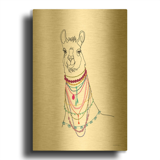'Al-Pac-A Bunch of Necklaces' By Kamdon Kreations Gold Metal Wall Art