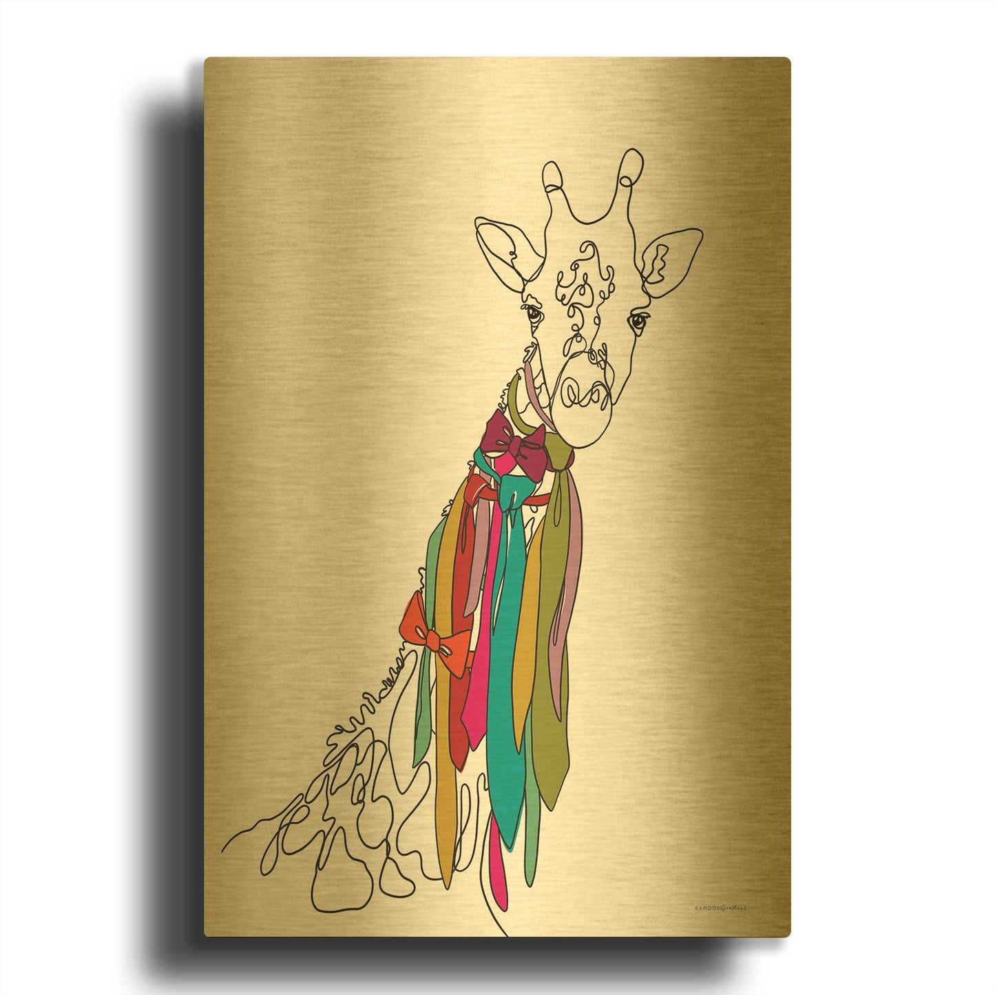 'How Do I Look' By Kamdon Kreations Gold Metal Wall Art
