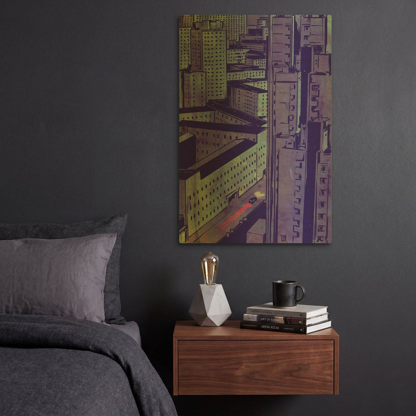 'Cars 10' By Giuseppe Cristiano Gold Metal Wall Art