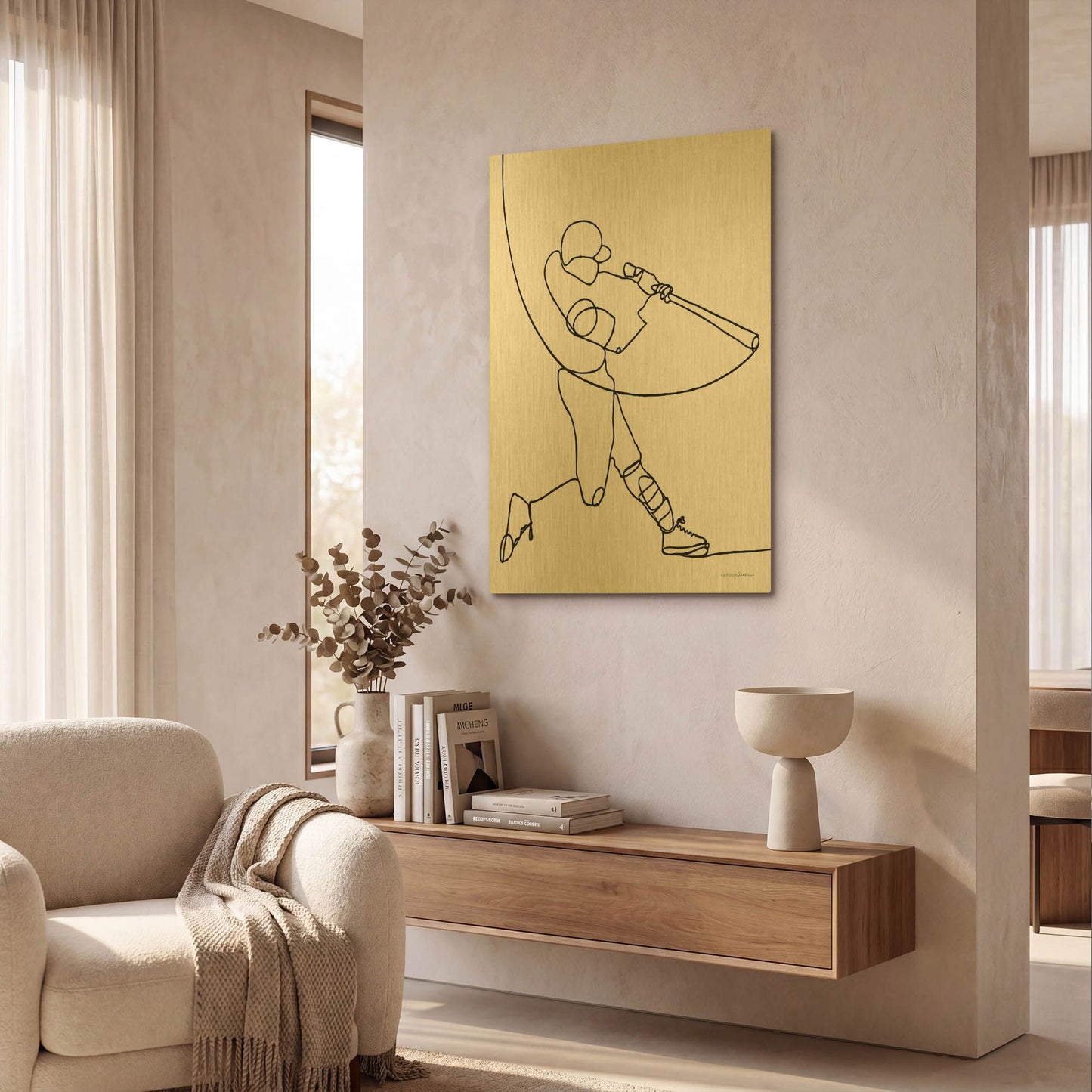 'Grand Slam' By Kamdon Kreations Gold Metal Wall Art